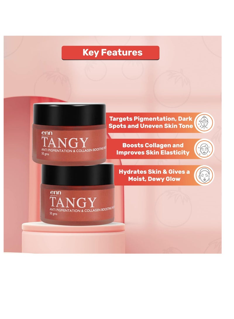 ENN Tangy Anti Pigmentation Collagen Boosting  Face Gel Skin Detox Skin Brightening  Aloe Vera Gel  Vitamin A Tangerine Essential Oil  Tomato Extract Natural  For Men and Women  50 gm - Image 2