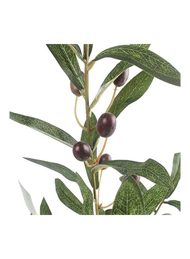 NIBEMINENT 5-Piece Olive Artificial Plant Branch Set Green/Red - Image 2