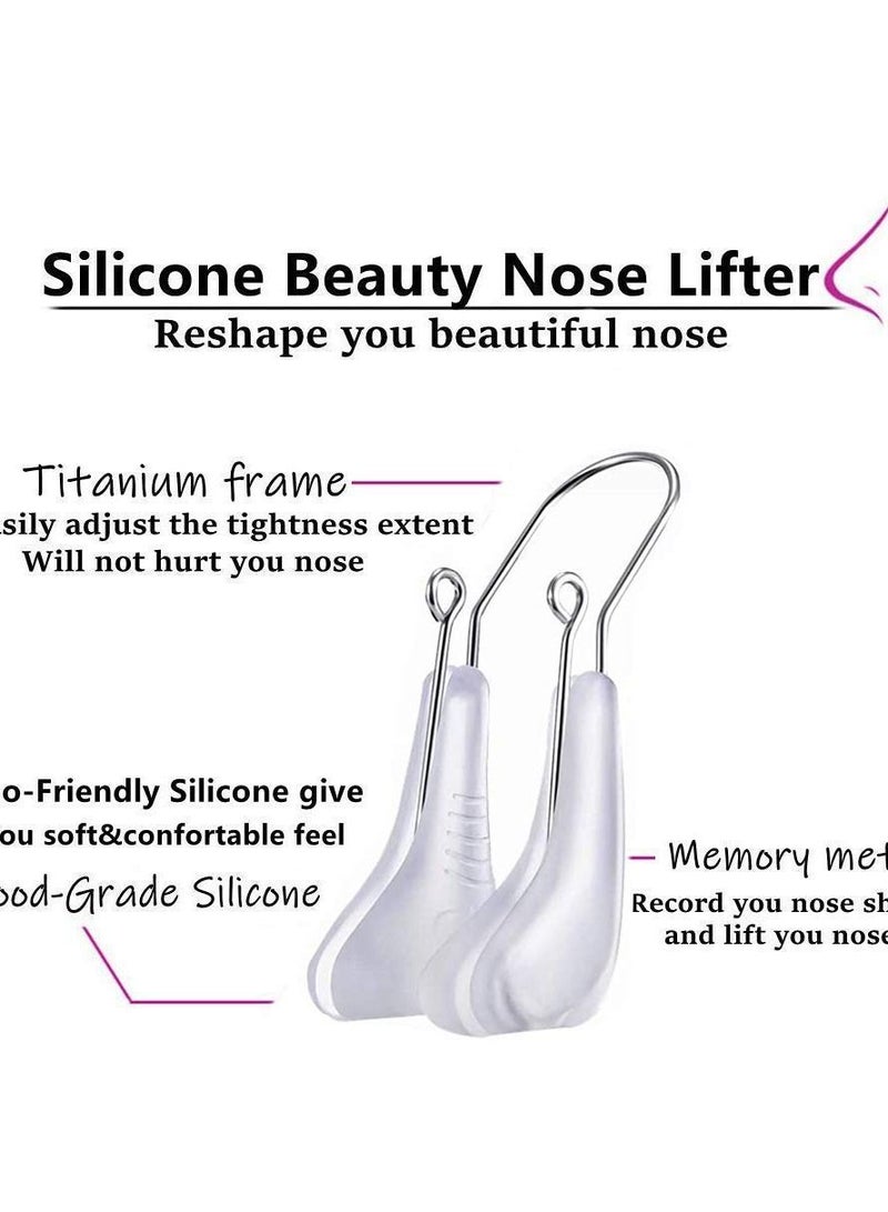 NIBEMINENT Nose Shaper Lifter Clip Beauty Up Lifting Silicone Safe and Soft Unisex Pain-free Bridge Straightener Corrector, Modification Tool for Wide Crooked Women Men, 3pcs, - Image 4