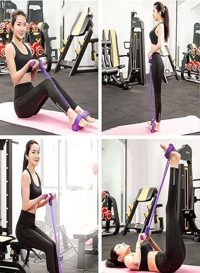 WISHBONE Pull REDUSER Pedal Resistance Band 4-Tube Natural Latex Elastic Sit-up Pull Rope - Image 4
