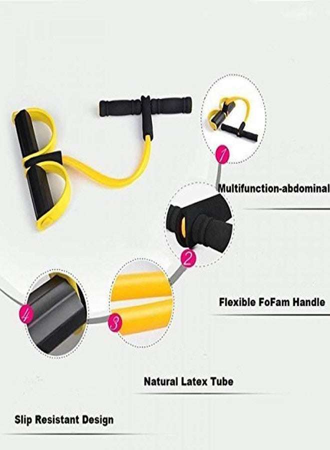WISHBONE Pull REDUSER Pedal Resistance Band 4-Tube Natural Latex Elastic Sit-up Pull Rope - Image 5