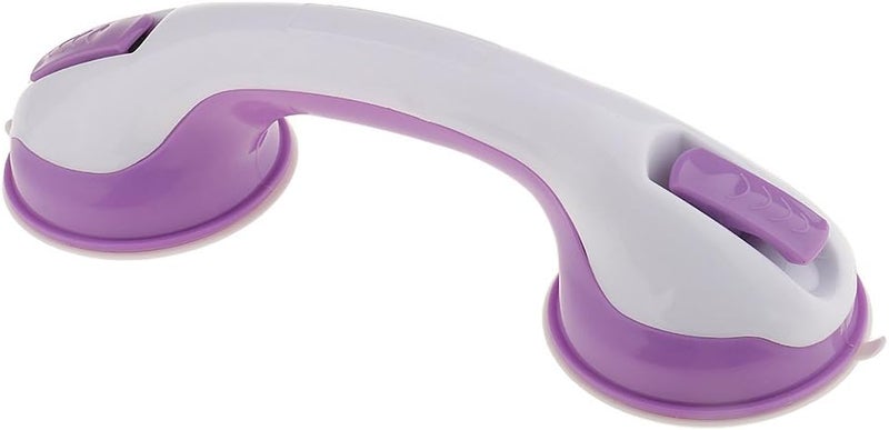 klarako 11" Strong Suction Cup Helping Handle Safety Grab Bar Handrail Bath Tub Bathroom Shower Armrest for Children Elderly  Purple, as described - Image 1