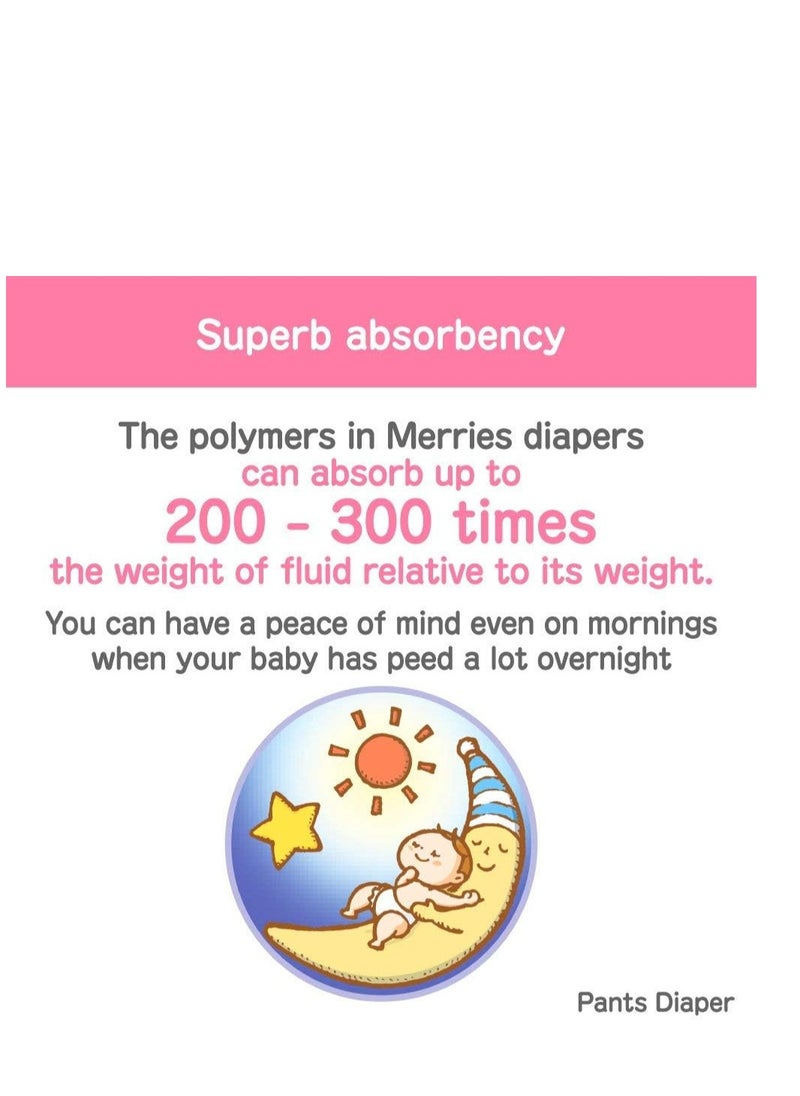 Merries Kao Merries Size Pant Diapers,L44, Pack of 2, 88Pcs 9-14KG  - Image 3