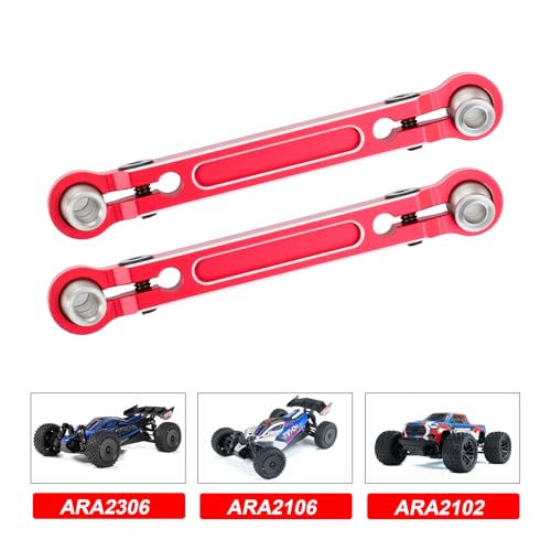 POLANTA Aluminum Alloy Steering Links Upgrade Parts for Arrma 114 Typhon Grom 118 Granite GromReplaceARA340208 Red - Image 5