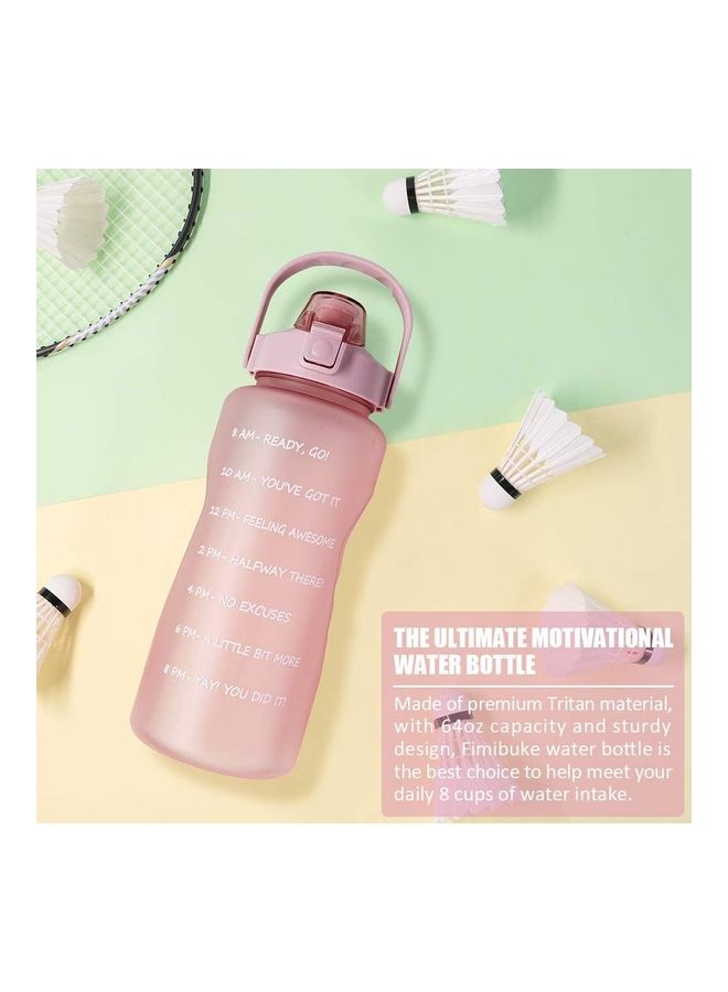 نيبمينينت زجاجة ماء بعلامات للوقت وشريط للحمل وعبارات تحفيزية 12 x 4.9بوصة - Image 5