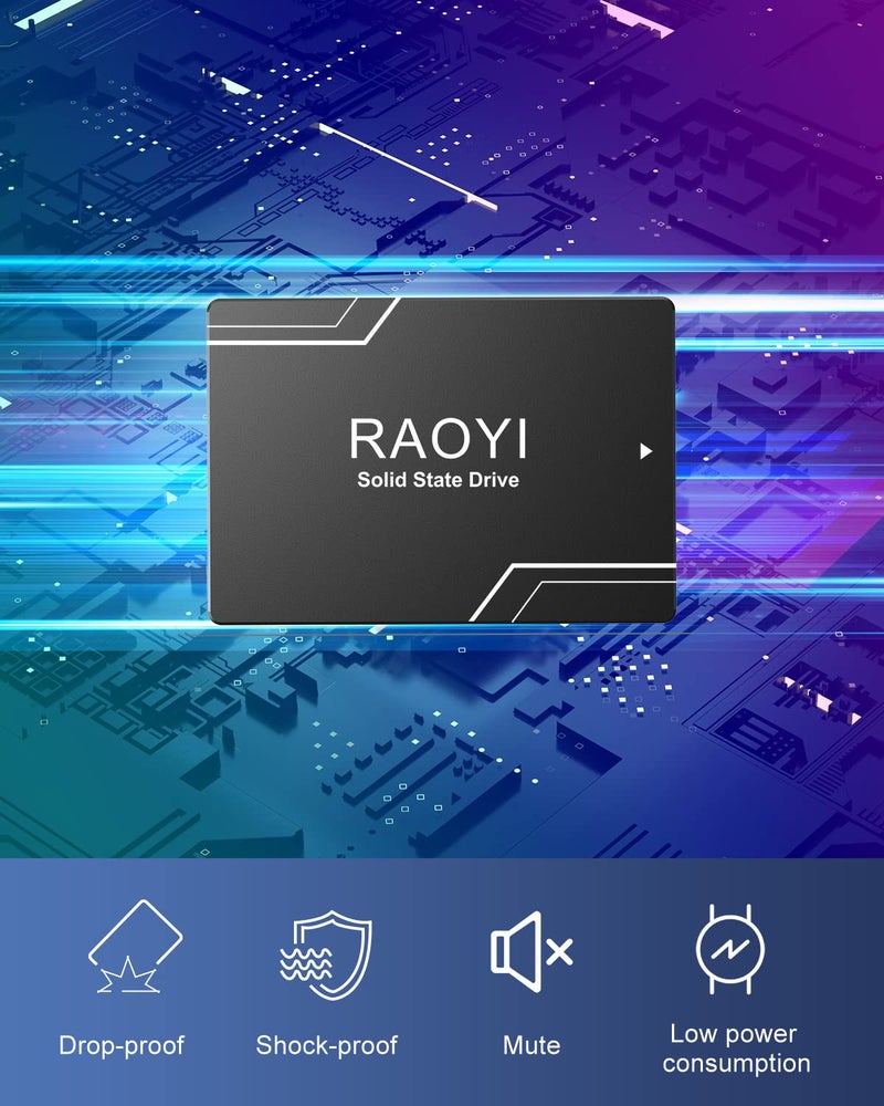 RAOYI 1TB Internal SSD SATA III 6Gb/s 2.5â€ Solid State Drive 3D NAND Flash Advanced SSD Hard Drive Up to 550MB/s SATA 3 SSD Upgrade Performance for PC Laptop - Image 4