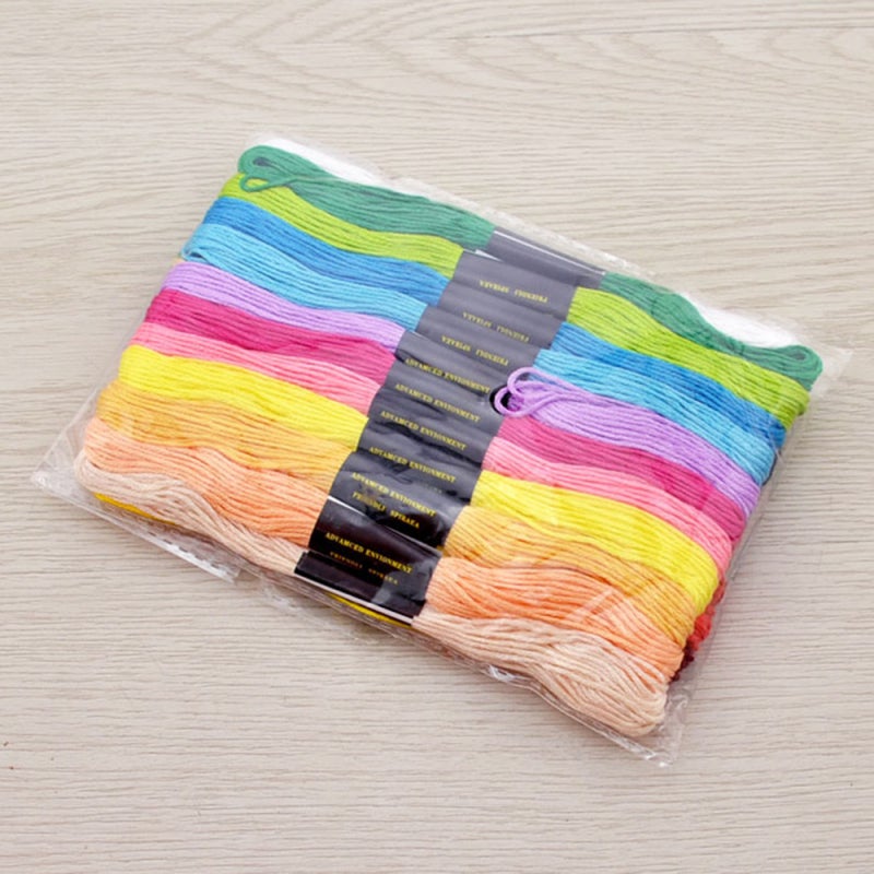 Embroidery Floss Kit 36 Colors: 8m 6-Strand Polyester Floss - Vivid Unbreakable Smooth Floss for DIY Cross-Stitch Sewing Art Children's Crafts - Image 3
