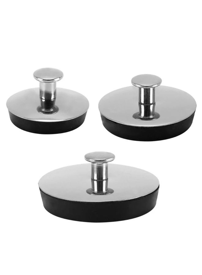 Stainless Steel Universal Bath Plug Cap With Convenient Handle M Size For Bathtub Sink Drain Stopper - Image 1