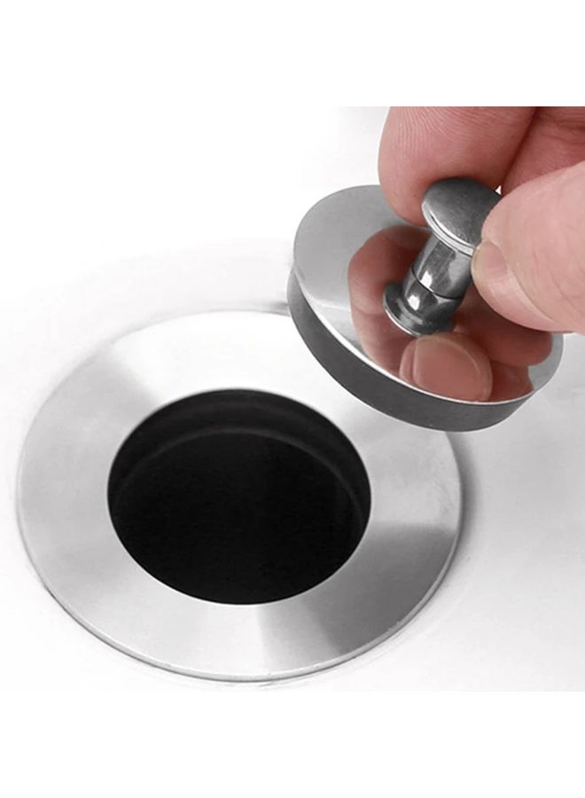 Stainless Steel Universal Bath Plug Cap With Convenient Handle M Size For Bathtub Sink Drain Stopper - Image 2