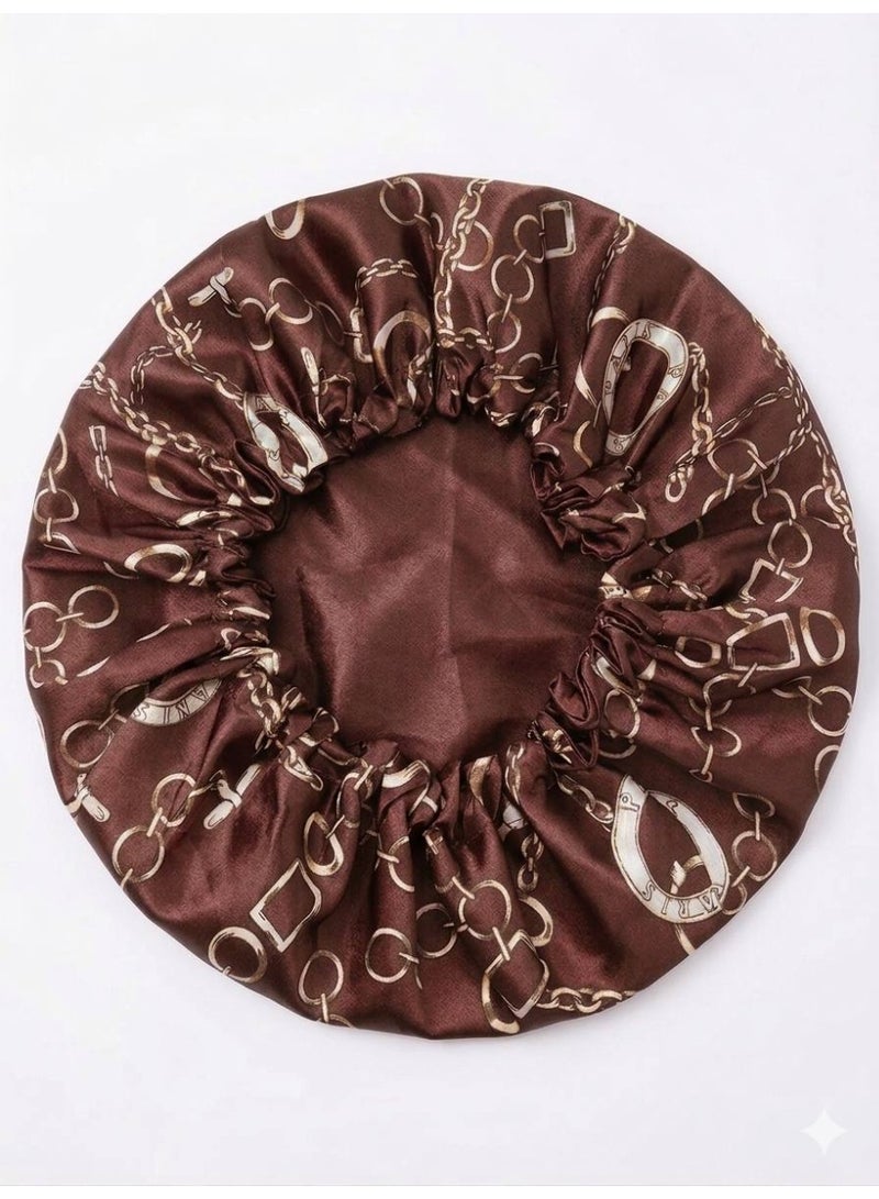 Satin Hair Bonnet Double Layer - Hair Bonnet for Sleeping Bonnets for Women Hats Curly Natural Hair (Color May Vary) - Image 3