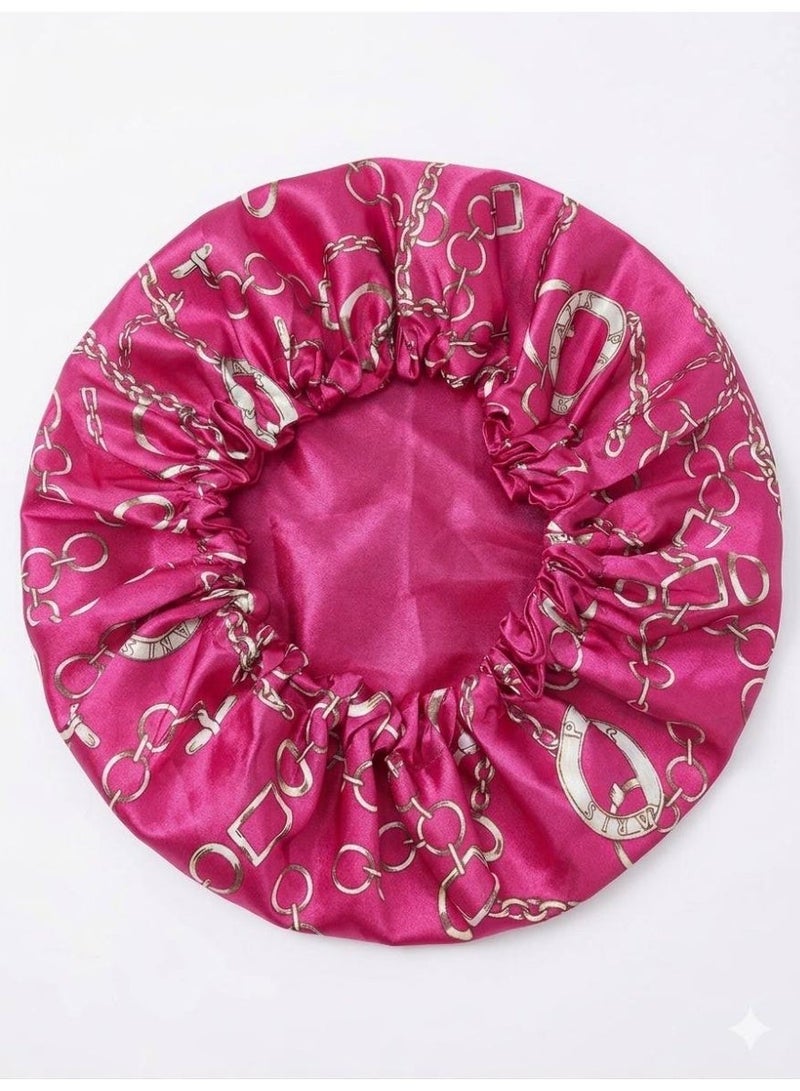 Satin Hair Bonnet Double Layer - Hair Bonnet for Sleeping Bonnets for Women Hats Curly Natural Hair (Color May Vary) - Image 1