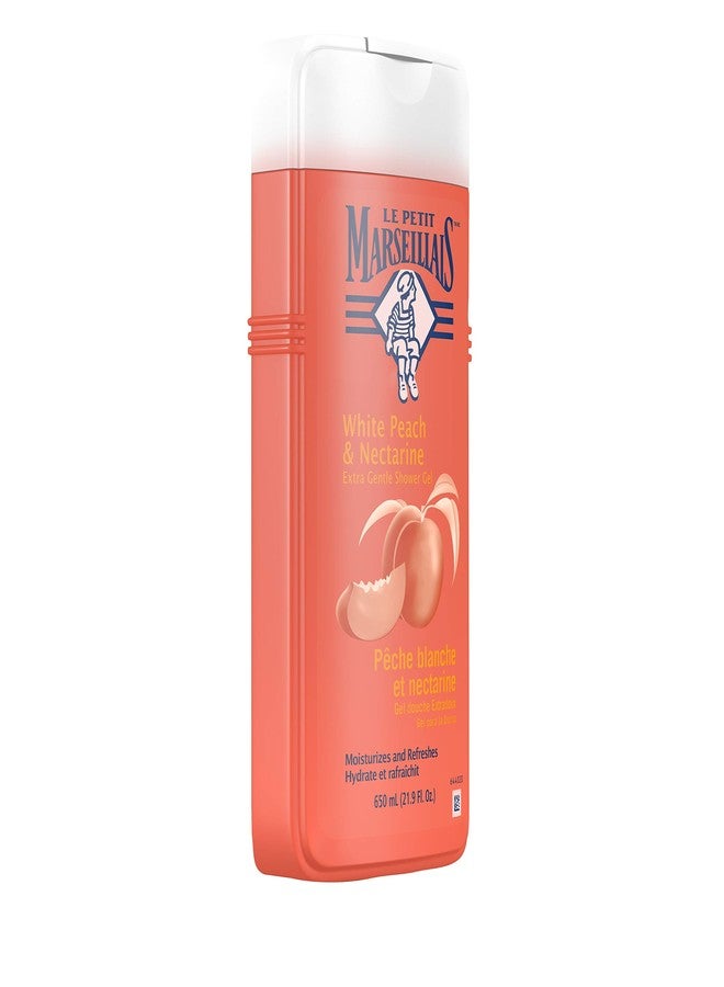 Le Petit Marseillais Extra Gentle Shower Gel with White Peach & Nectarine, Moisturizing & Nourishing French Body Wash pH Neutral for Skin, 21.9 fl. oz - Image 3