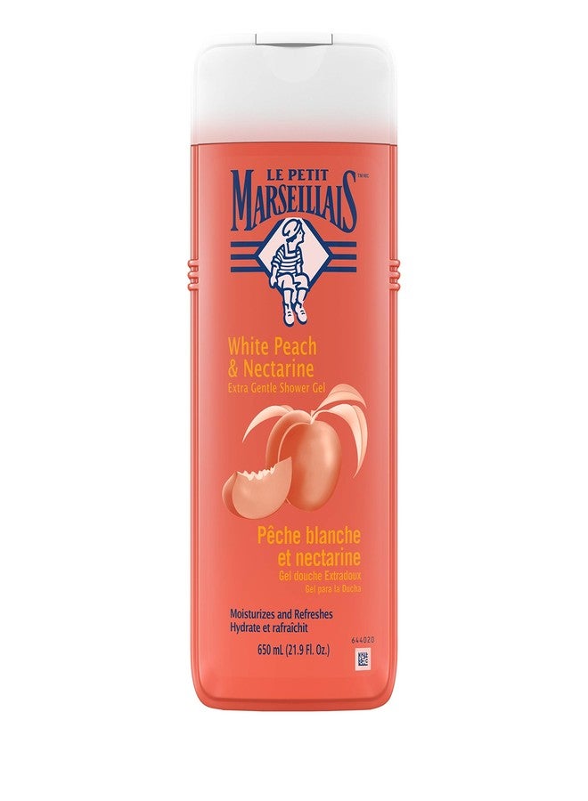 Le Petit Marseillais Extra Gentle Shower Gel with White Peach & Nectarine, Moisturizing & Nourishing French Body Wash pH Neutral for Skin, 21.9 fl. oz - Image 1