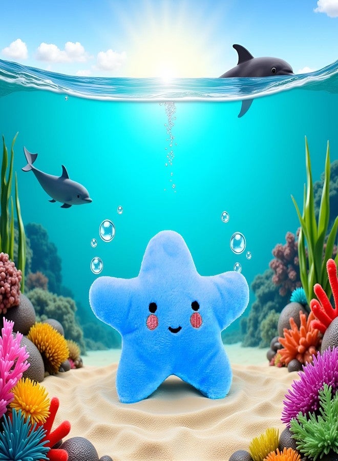BWESOO Starfish Shape Dog Pet Chew Plush Squeaky Cute Interactive Play Training Household Accessories, Puppy Sound Chew Squeaker Pet Supplies - Image 3
