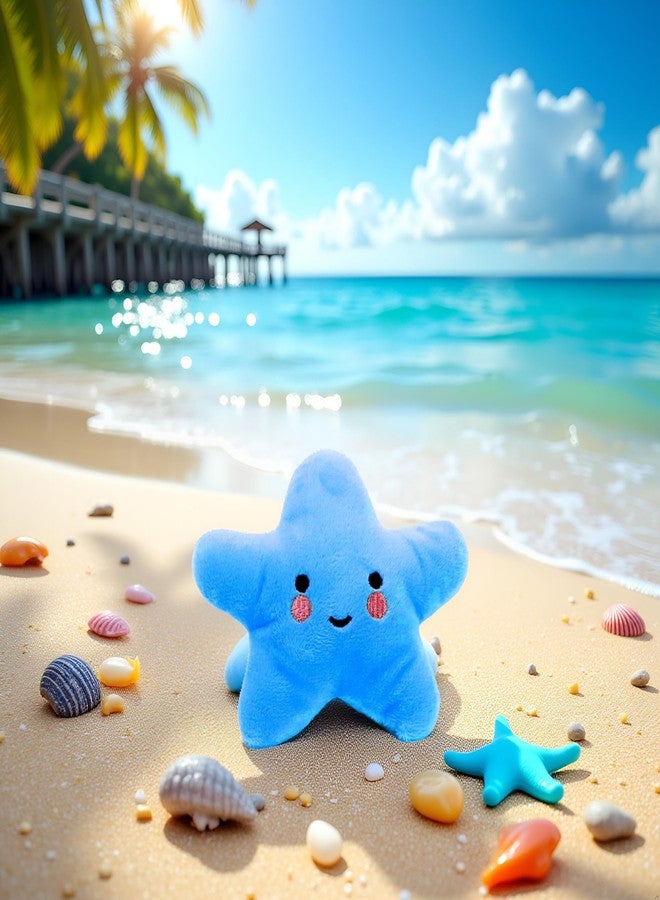BWESOO Starfish Shape Dog Pet Chew Plush Squeaky Cute Interactive Play Training Household Accessories, Puppy Sound Chew Squeaker Pet Supplies - Image 2