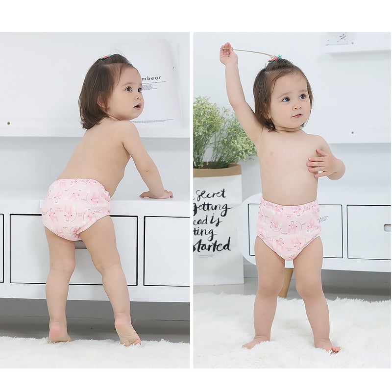 Insular 2 Pcs Training Pants Underwear 6 Layers Breathable Cotton Toddler Potty Training Underwear - Image 3