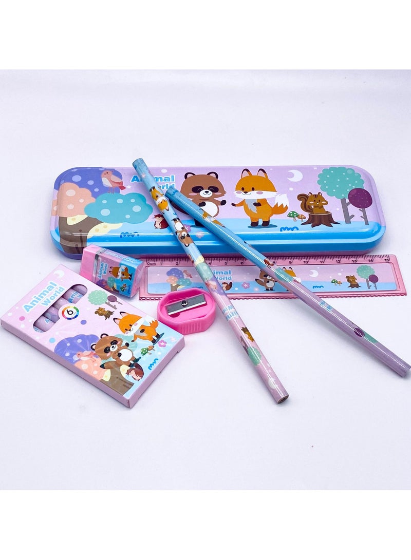 Generic Back to school supplies set Perfect space gift for students school supplies Cute stationery set Includes fun pencils, erasers, sharpeners, pencil cases and crayons Ideal for school and office supplies  - Image 4