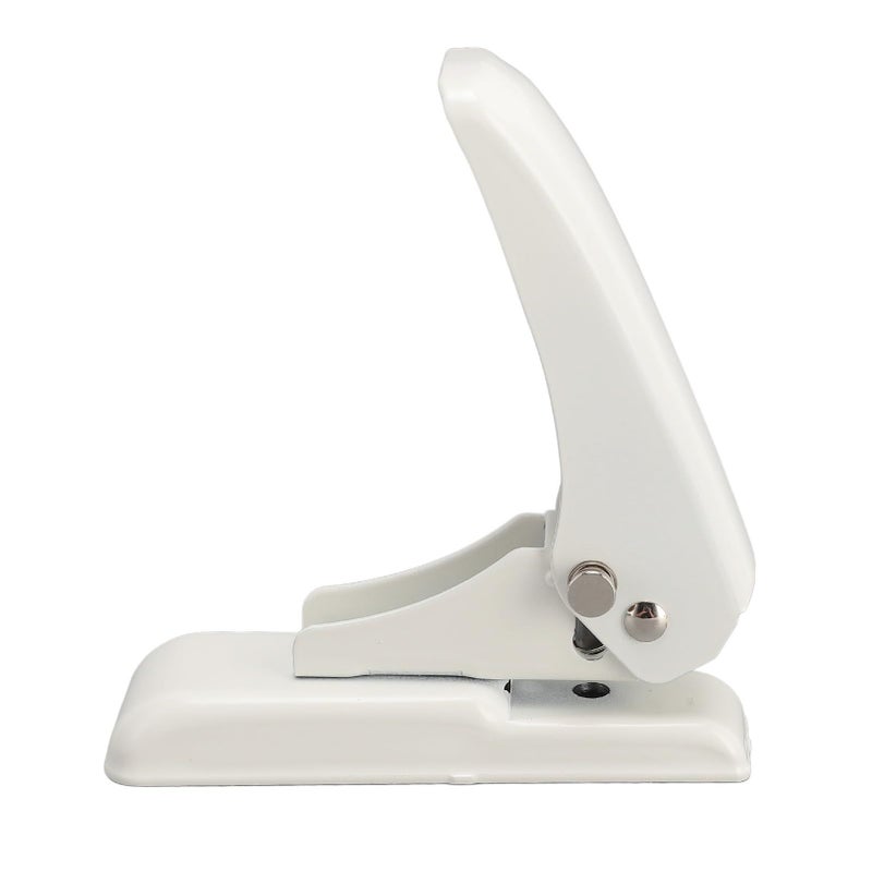 White 5.5mm Round Hole Punch Tool For Loose Leaf Card Plastic With Strong Penetration Power Metal Construction Crafting Office Use - Image 5