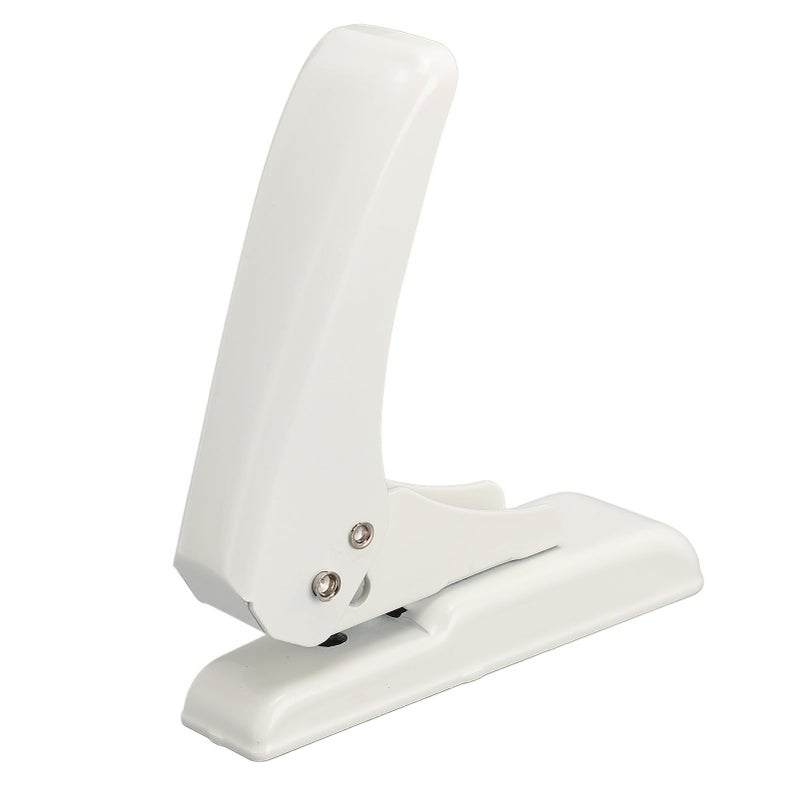 White 5.5mm Round Hole Punch Tool For Loose Leaf Card Plastic With Strong Penetration Power Metal Construction Crafting Office Use - Image 2