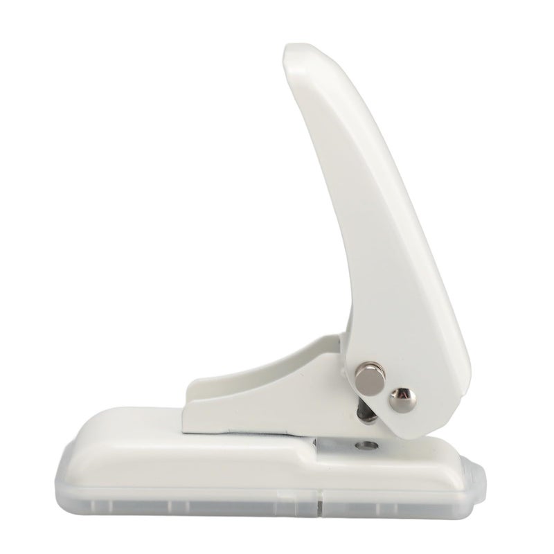 White 5.5mm Round Hole Punch Tool For Loose Leaf Card Plastic With Strong Penetration Power Metal Construction Crafting Office Use - Image 4