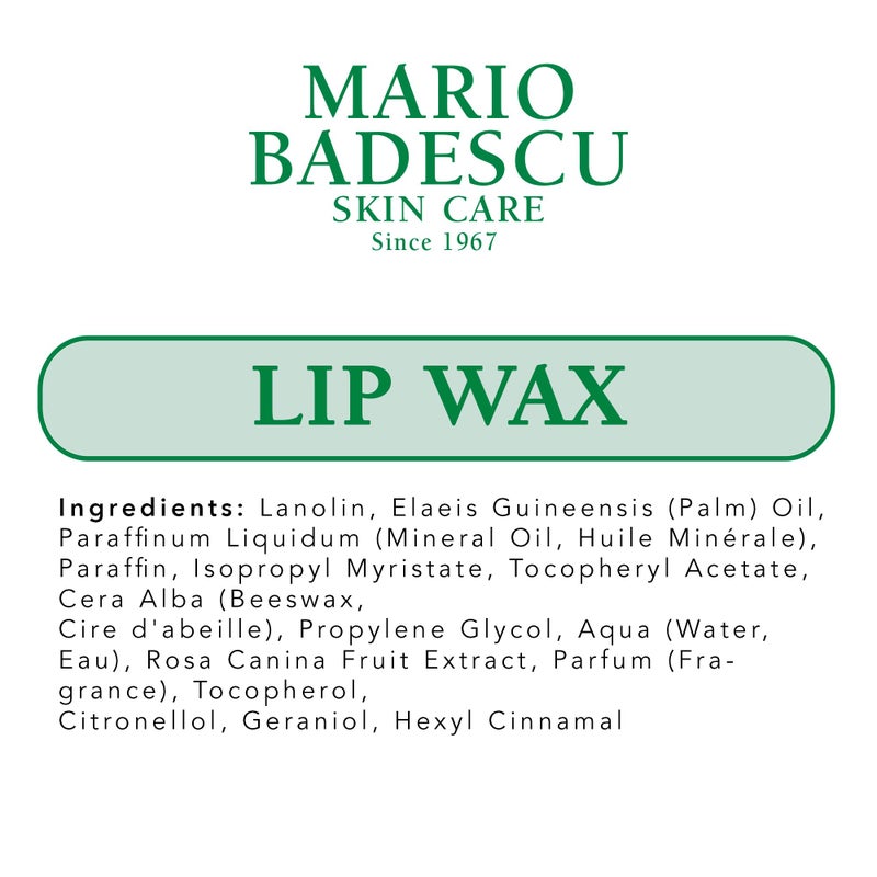 Mario Badescu Lip Wax with Rosehip and Vitamin E Oils, Lightweight and Antioxidant Rich Moisturizer for Dry Lips, Non-Greasy and Non-Sticky Hydrating Balm - Image 2