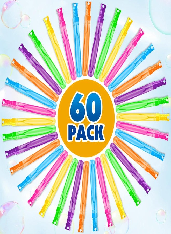 OCHIDO 60 Pcs Bubble Wand in 6 Colors, Bubble Wands Bulk for Kids Party Favors, Bubbles Party Favors for Summer Toys Gift, Indoor Outdoor Activity, Birthday Party, Wedding, Goodie Bags Stuffers - Image 3