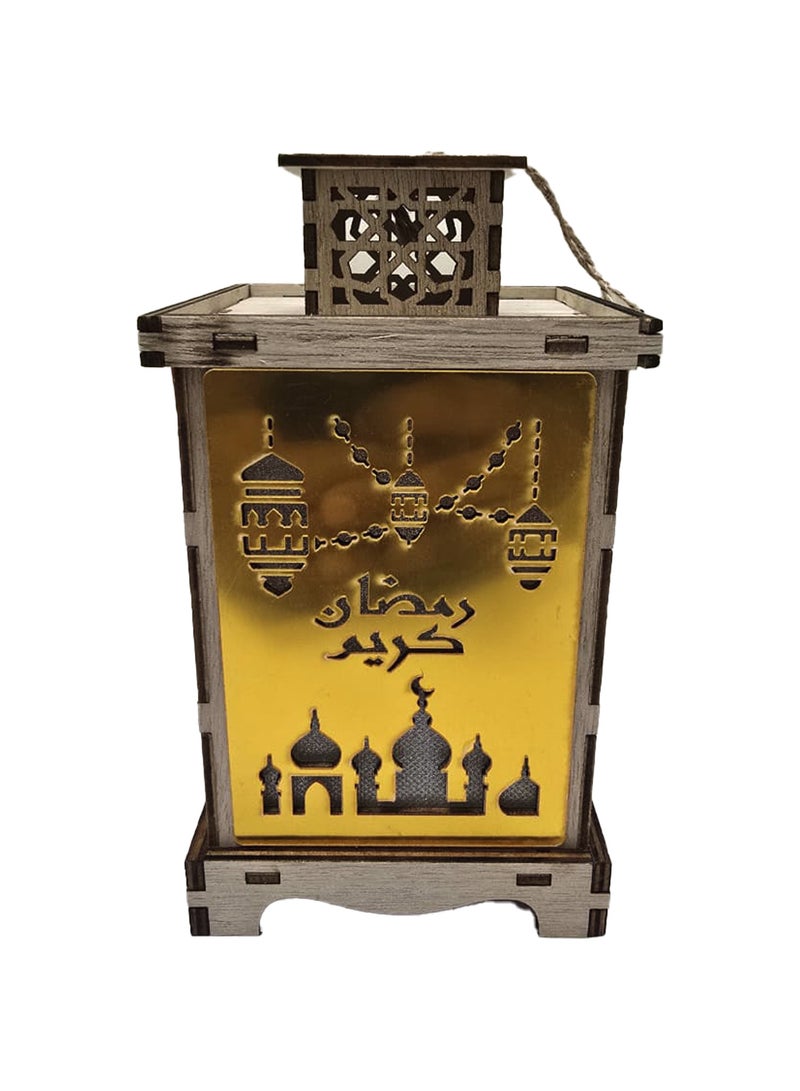 Yuwell Wooden Ramadan Lantern Ramadan Kareem Decoration Light Eid Decoration Lantern Lamp For Indoor And Outdoor Use Decoration Ramadan Light - Image 1