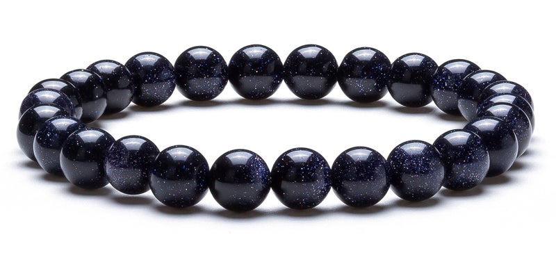 Hamoery Men Women 8mm Natural Stone Lava Rock Diffuser Bracelet Elastic Yoga Agate Beads Bracelet Bangle - Image 1