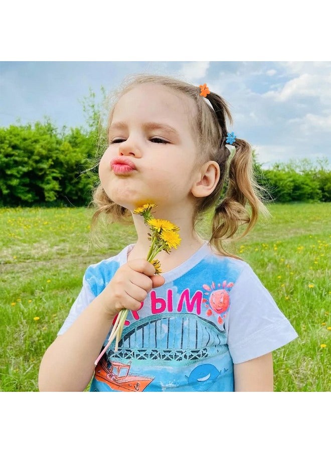 choicbaby 50Pcs Baby Hair Clips For Girls 10 Different Variety Of Colors Cute Baby Hair Accessories Mini Flower Hair Clip For Infant Fine Hair  - Image 3
