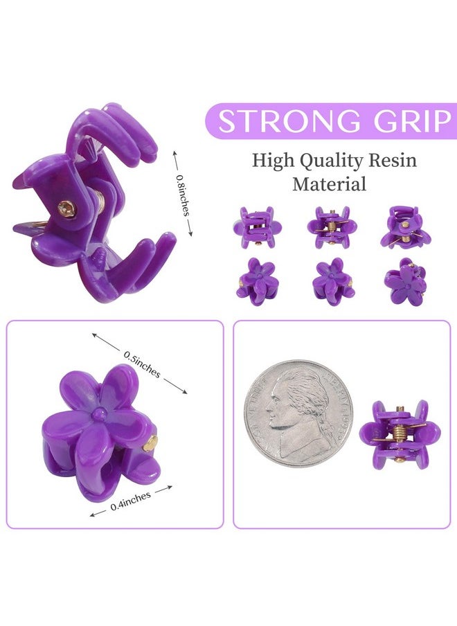 choicbaby 50Pcs Baby Hair Clips For Girls 10 Different Variety Of Colors Cute Baby Hair Accessories Mini Flower Hair Clip For Infant Fine Hair  - Image 2
