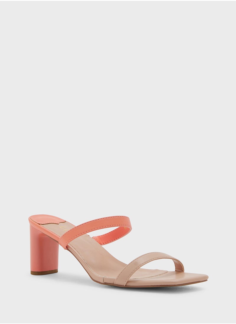 ELLA Color Block Double Strap Heel Sandal  - Image 2