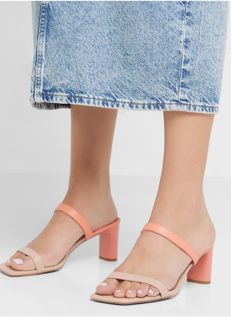 ELLA Color Block Double Strap Heel Sandal  - Image 5
