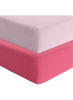 Featherhead Featherhead™ 2-Pack 100% Cotton Fitted Crib Sheets for Baby Girl - Ultra Soft, Breathable, & Cozy - Standard Crib and Toddler Mattresses 28" x 52" x 9" - Newborn Essential & Perfect Baby Registry Gift  - Image 1
