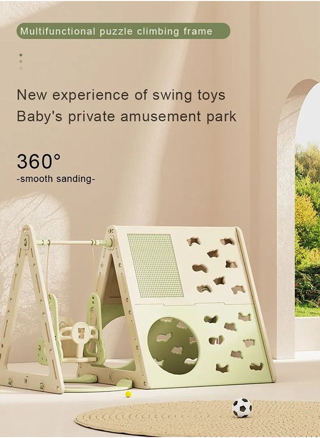 JSAITOYS - Multifunctional Game Toy Tent 6 in 1 Drawing Block Board Climbing Frame Basketball Hoop Toy Tent Suitable For 3 Years Children - Image 1