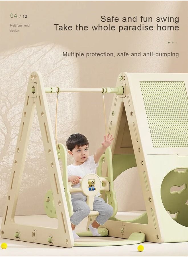 JSAITOYS - Multifunctional Game Toy Tent 6 in 1 Drawing Block Board Climbing Frame Basketball Hoop Toy Tent Suitable For 3 Years Children - Image 1
