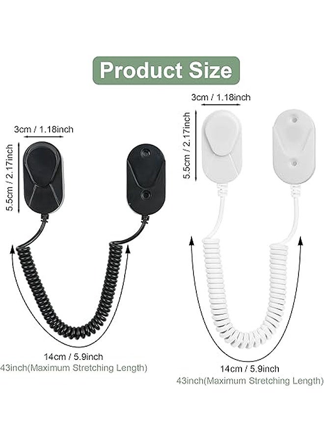 Photon 2-Pack Magnetic Remote Control Holders with Spring Ropes, Spring Ropes Safely Secure Remotes Wall-Mount with Adhesive, Rapid Adsorption - Image 2