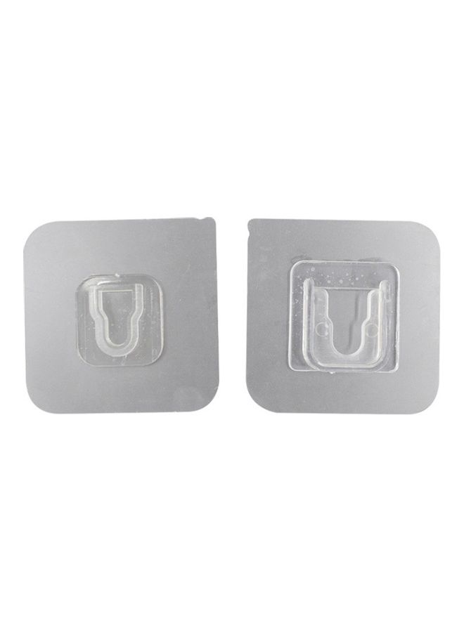 NIBEMINENT 5-Piece Double-Sided Adhesive Wall Hook Clear 6x6cm  - Image 1