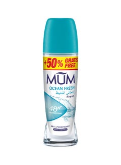 MUM Deodorant Roll-on - Ocean Fresh, 48-Hrs Protection, Quick Drying Formula For All Skin Type, Pack of 6, 75ml Each  - Image 2