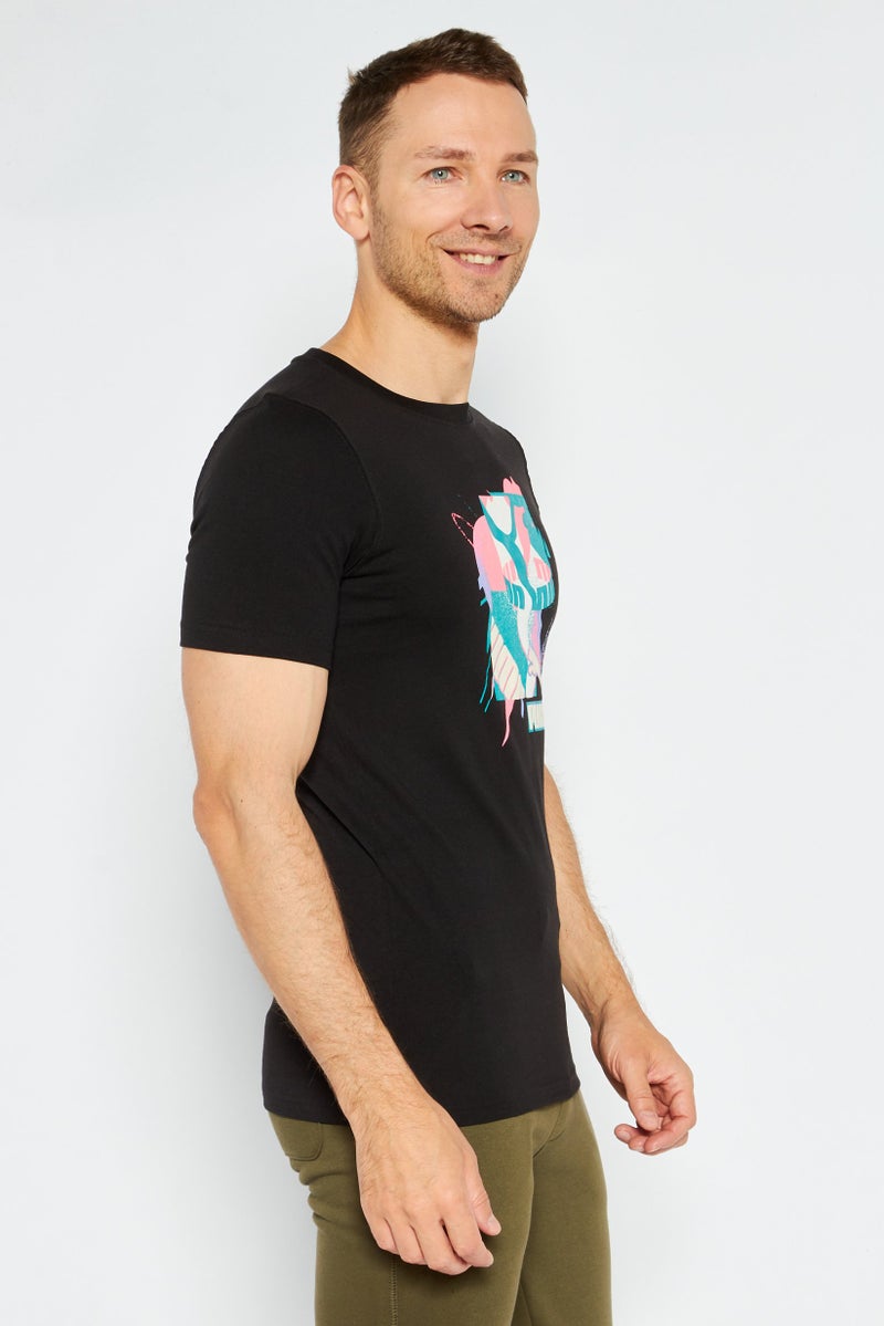 PUMA Men Sportswear Fit Short Sleeves Outdoor  T-Shirt, Black - Image 3