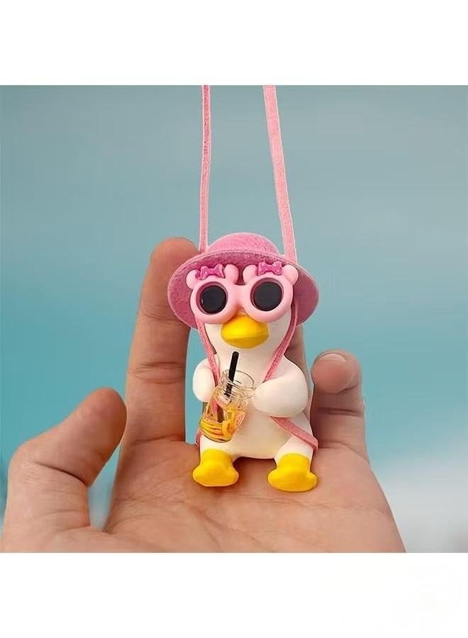 Cool Swinging Duck Car Hanging Ornament, Pendant for Interior Rearview Mirror Decoration, and Car Rear View Mirror Hanging Accessories - Image 3