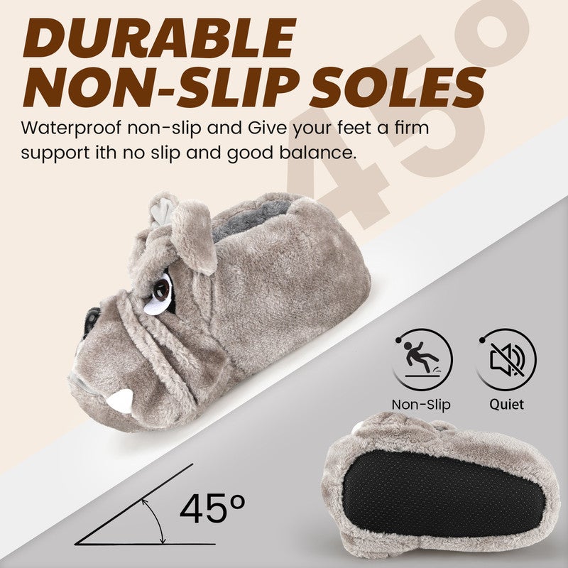لاكي كيدز نعال قطيفة برسوم كرتونية مضحكة للبالغين - أحذية داخلية دافئة من إسفنج الذاكرة من الصوف، نعال منزلية ناعمة ومريحة بنعل مانع للانزلاق للنساء - Image 4