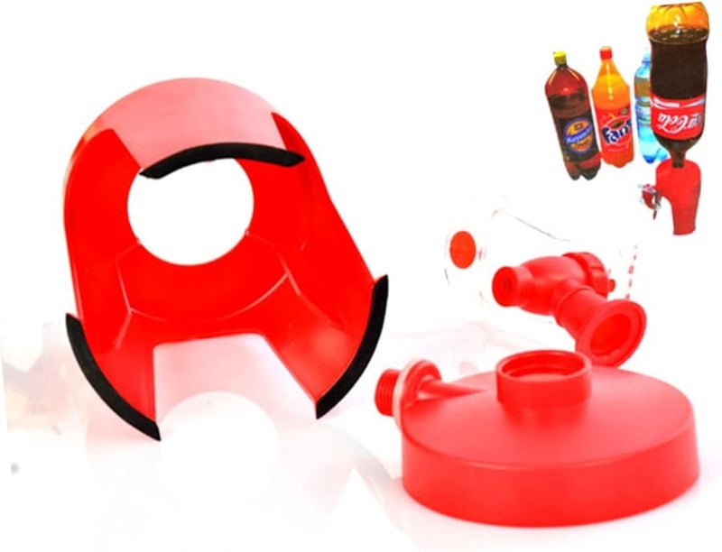 Red Creative Soda Water Drink Dispenser Faucet 2pcs Food Grade Desktop Beverage Device - Image 4