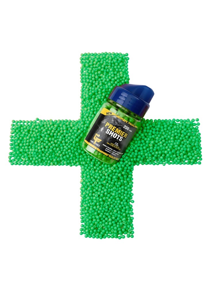 Premier Shots Airsoft BBs Bullets – 200 Count, 0.12g Green Pellets for Precision & Smooth Gameplay - Image 3