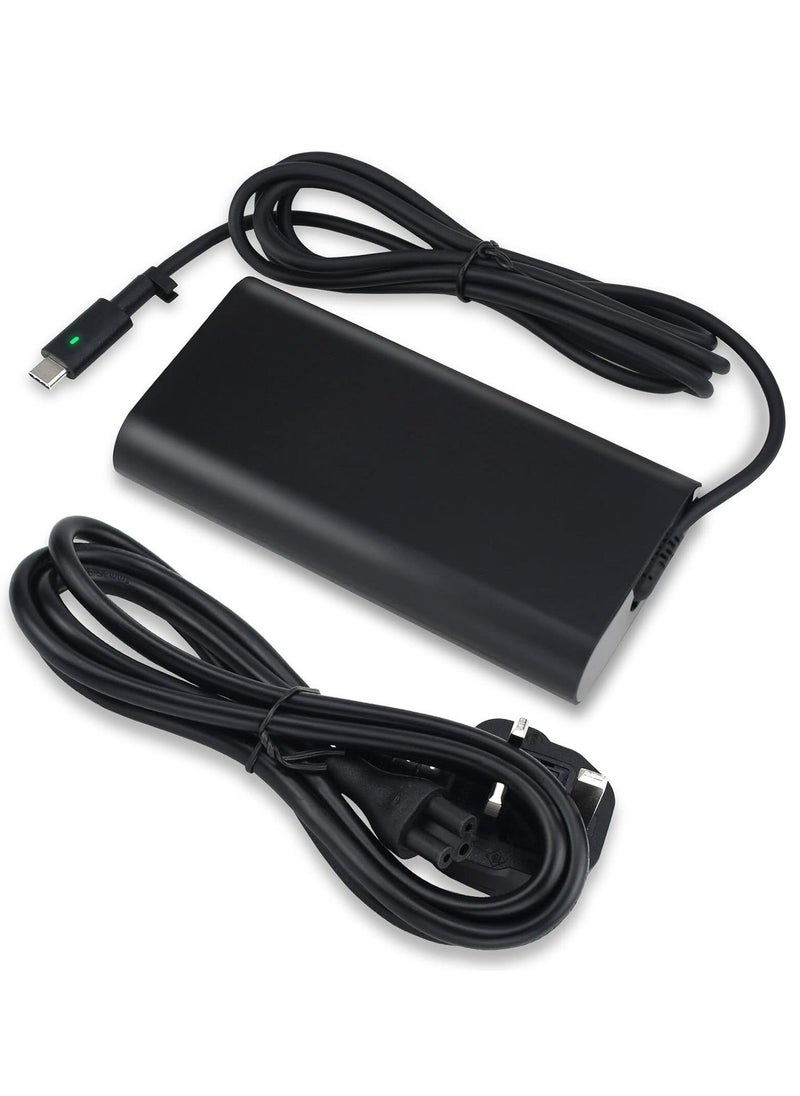 Generic - HUSAN Power Supply AC 90-65 45W USB-C Charger Replacement UK Plug for Dell Latitude 5280 5480 5580 7280 7380 7480 Dell x PS 12 9250 13 9350 15 9550 USB Laptop Multicolor - Image 1