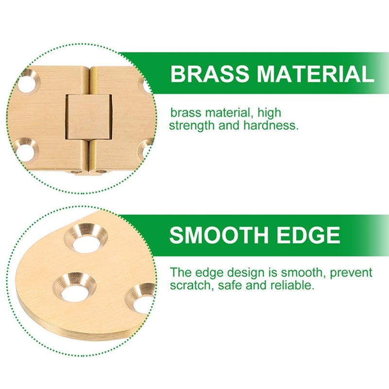 Solid Brass 180 Degree Folding Table Flap Hinge Matte Brushed Finish for Cabinet Hardware - Image 4