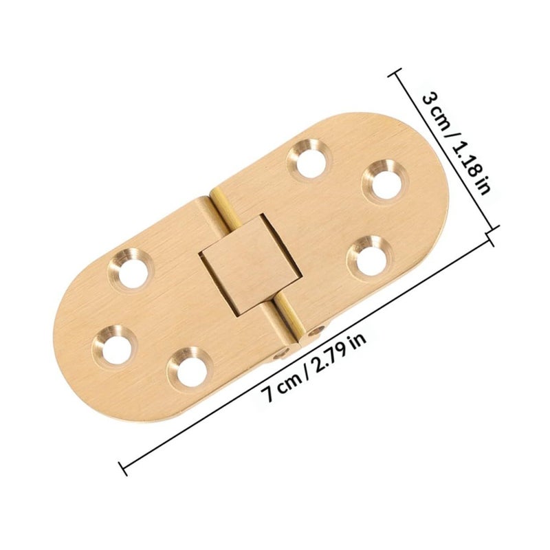 Solid Brass 180 Degree Folding Table Flap Hinge Matte Brushed Finish for Cabinet Hardware - Image 3