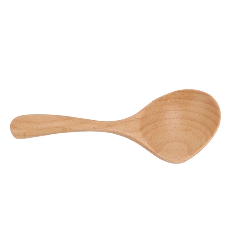 Wooden Spoons 1 Pc Beech Wood Exquisite Craftsmanship Handcrafted Spoons - High Temperature Resistant Durable Spoons for Home Kitchen Cooking Serving Mixing - Image 2