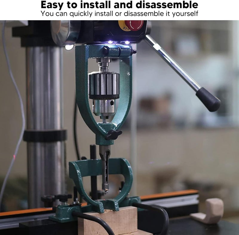 klarako Square Hole Drill Bit Adapter for Drill Machine Accessory, Square Hole Chisel Drilling Machine Mortising Attachment for Drill Press, Easy Installation and Disassembly - Image 3