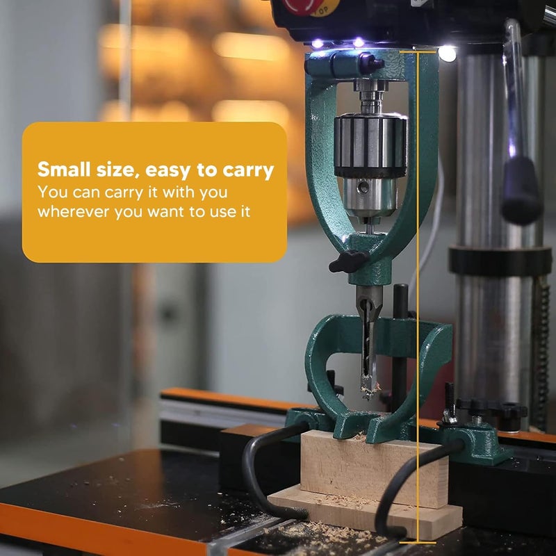 klarako Square Hole Drill Bit Adapter for Drill Machine Accessory, Square Hole Chisel Drilling Machine Mortising Attachment for Drill Press, Easy Installation and Disassembly - Image 4