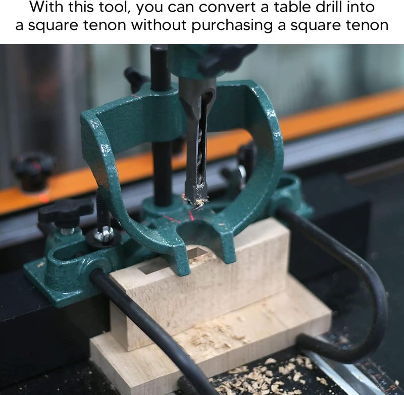 klarako Square Hole Drill Bit Adapter for Drill Machine Accessory, Square Hole Chisel Drilling Machine Mortising Attachment for Drill Press, Easy Installation and Disassembly - Image 2